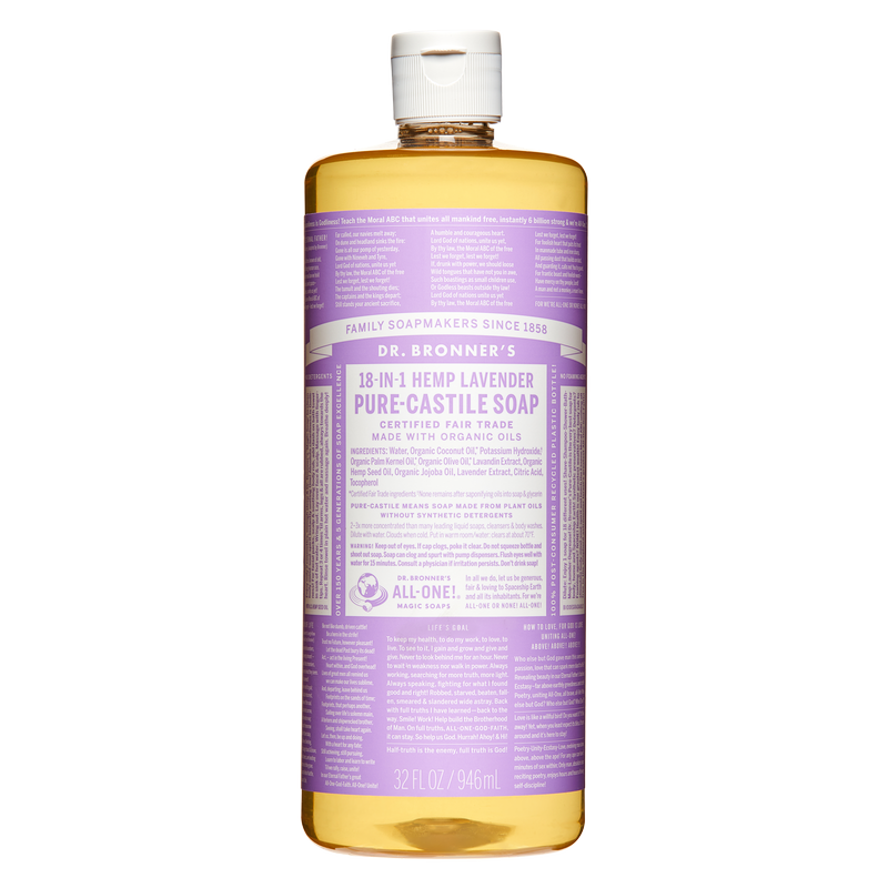 Dr. Bronner's 18-In-1 Hemp Pure-Castile Soap Lavender 32oz - Dr