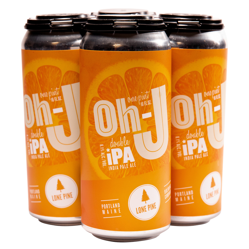 Lone Pine Oh-J Double IPA 4pk 16oz Can 8.1% ABV