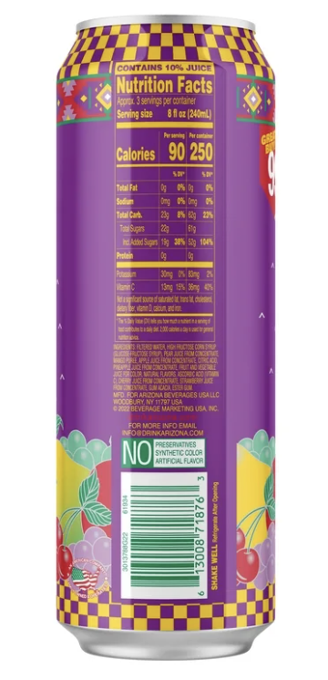 Arizona Fruit Punch 22oz Can