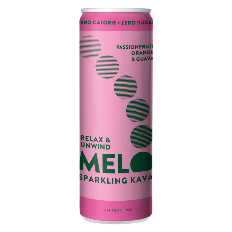 Melo Sparkling Kava Passionfruit, Orange & Guava 12oz Can - Melo