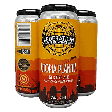 Federation Brewing Utopia Planitia Red Rye 4pk 16oz Can