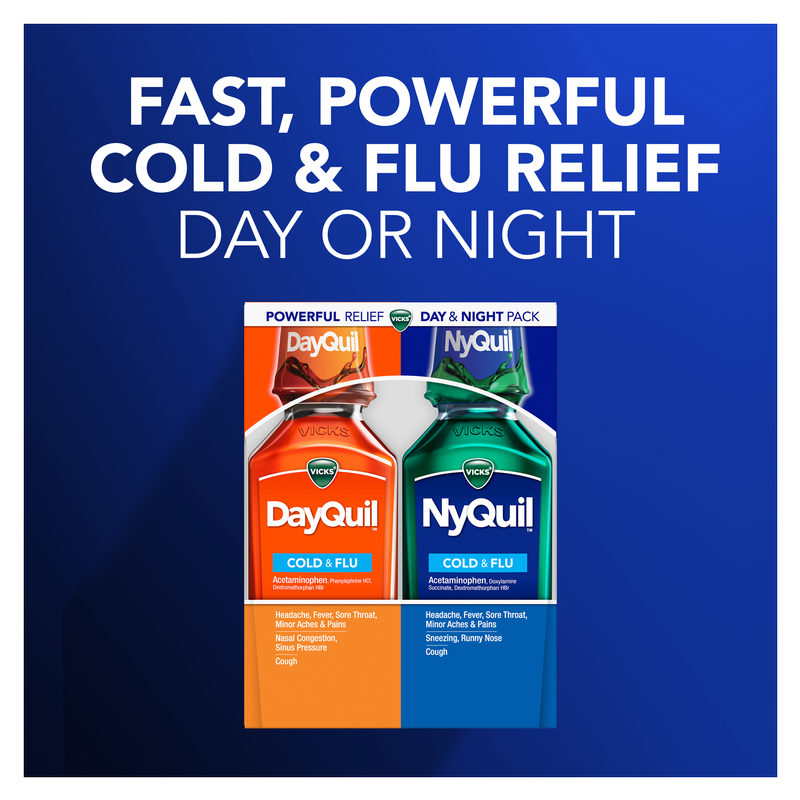 Vicks DayQuil NyQuil Combo Pack Cold & Flu Original 12oz