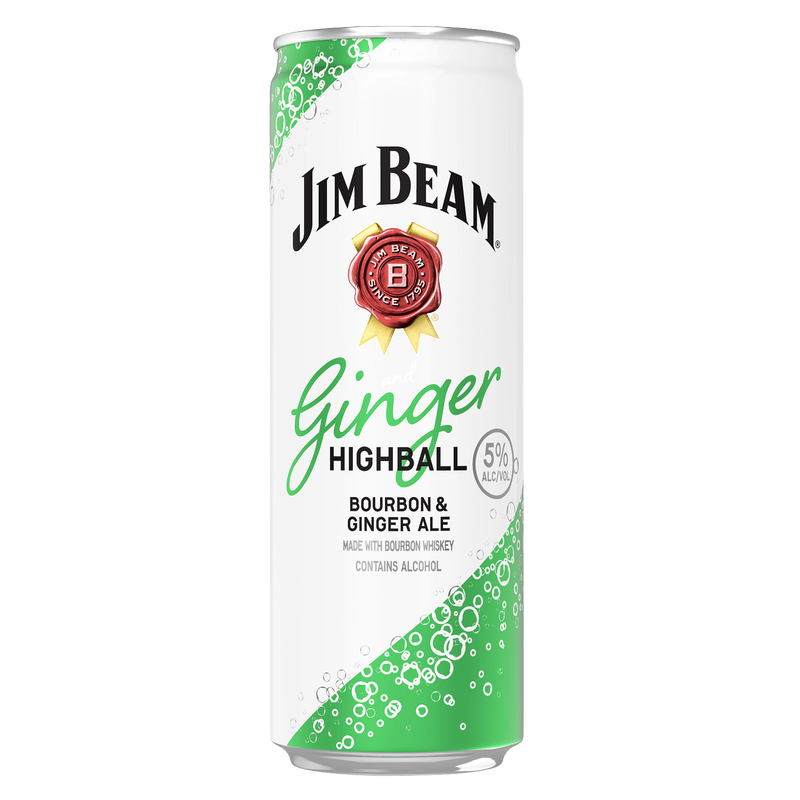 Jim Beam & Ginger Ale Highball 4pk 12oz Can 5% ABV - Jim Beam – BevMo!