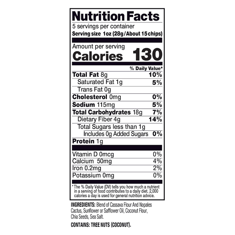 Tia Lupita Cactus Chips Sea Salt 5oz