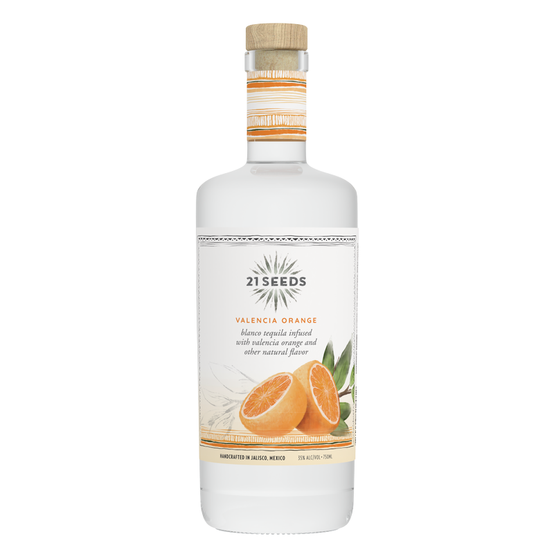 21 Seeds Valencia Orange Infused Blanco Tequila 750ml - 21Seeds