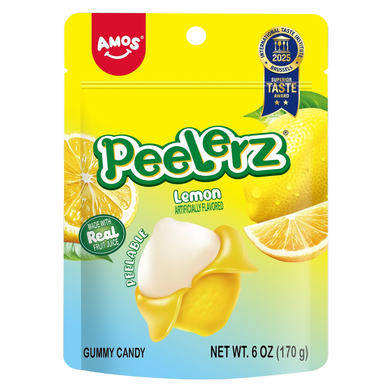 Amos Peelerz Gummy Lemon, 6 oz - Amos Peelerz – BevMo!