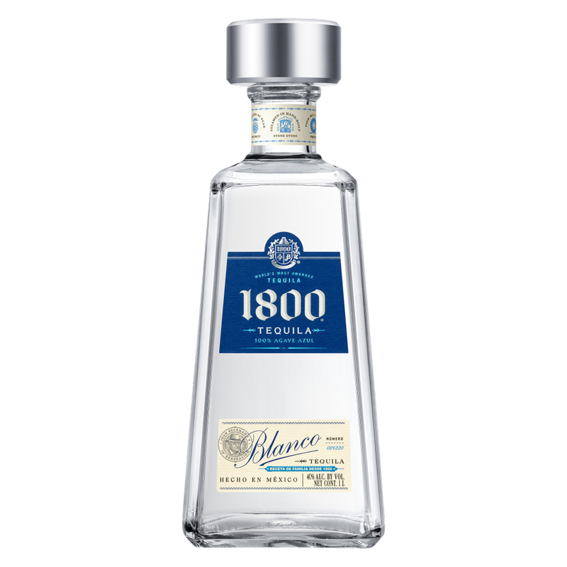 blanco tequila 100 agave 1800 Tequila Blanco 1L (80 Proof)
