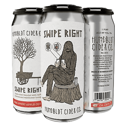 humboldt beer and tobacco Humboldt Cider Swipe Right 4pk 16oz Can