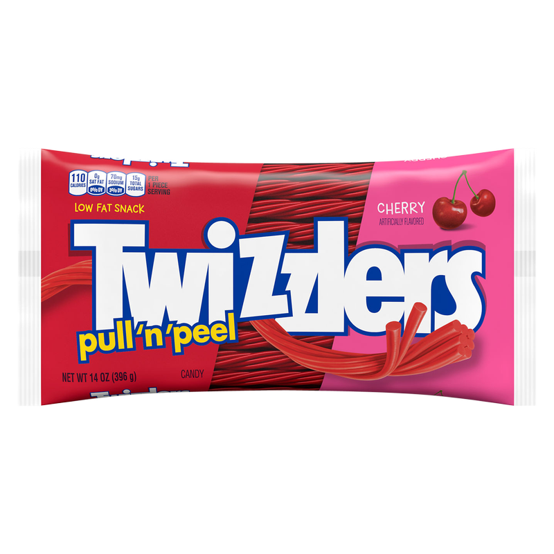 Twizzlers Pull N Peel Cherry Licorice Pull Apart 14oz - Twizzlers
