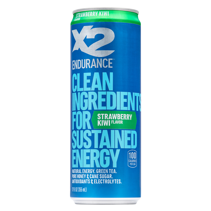 X2 Strawberry Kiwi Clean Energy Drink 12oz - X2 Endurance RTD's