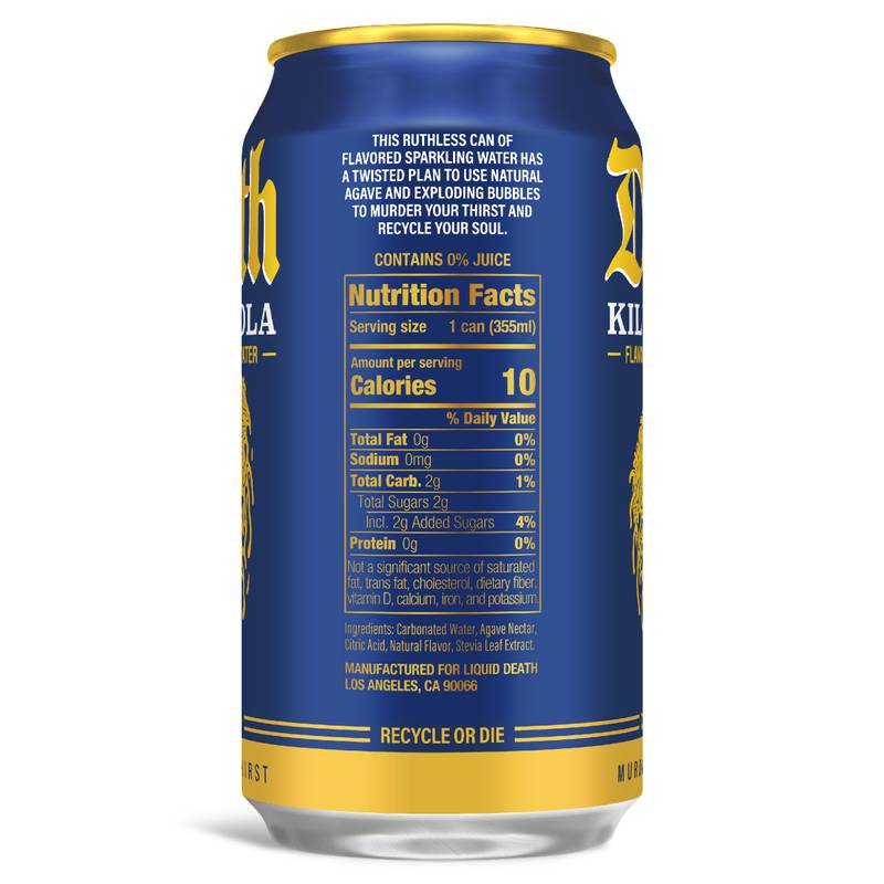 Liquid Death Killer Cola Sparkling Water 12pk 12oz Can