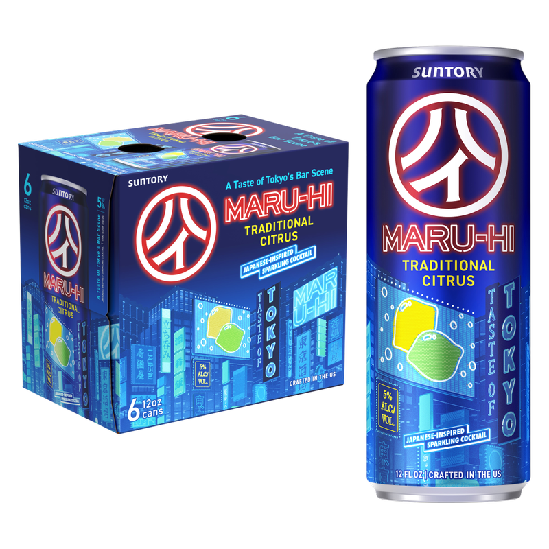 ソフトドリンク Maru Suntory Maru-Hi Traditional Citrus 6pk 12oz Can 5% ABV