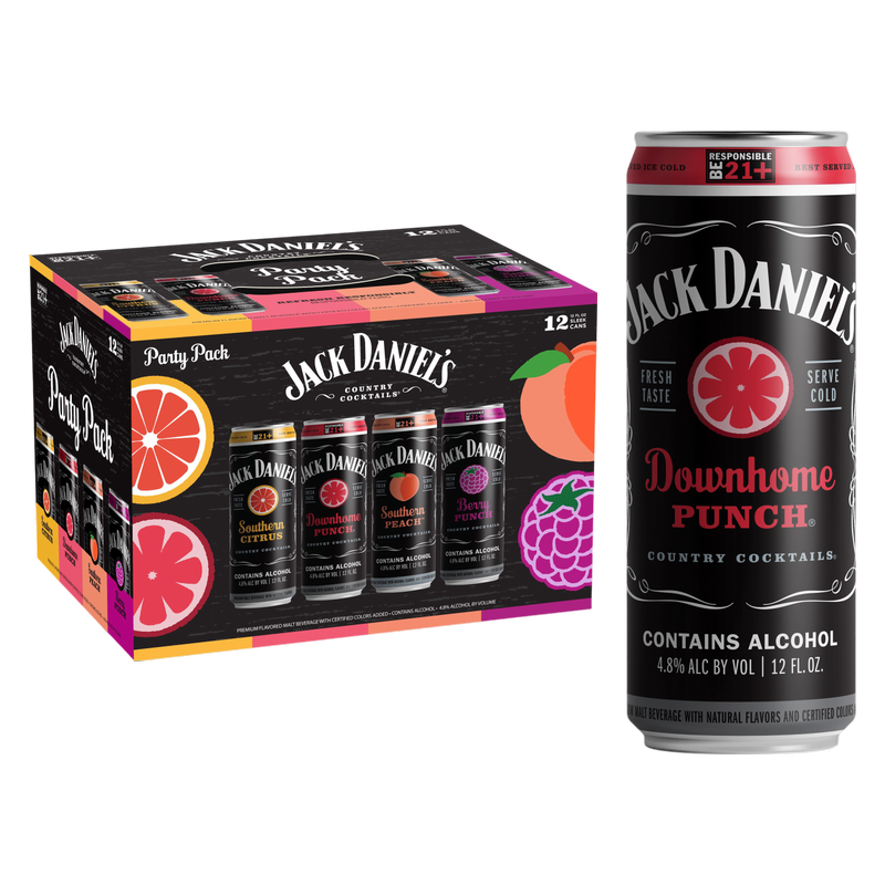 jack daniels zelt Jack Daniels Party Pack Variety 12pk 12oz Can 4.8% ABV