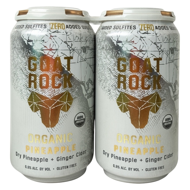 Goat Rock Organic Pineapple Ginger Cider 4pk 12oz