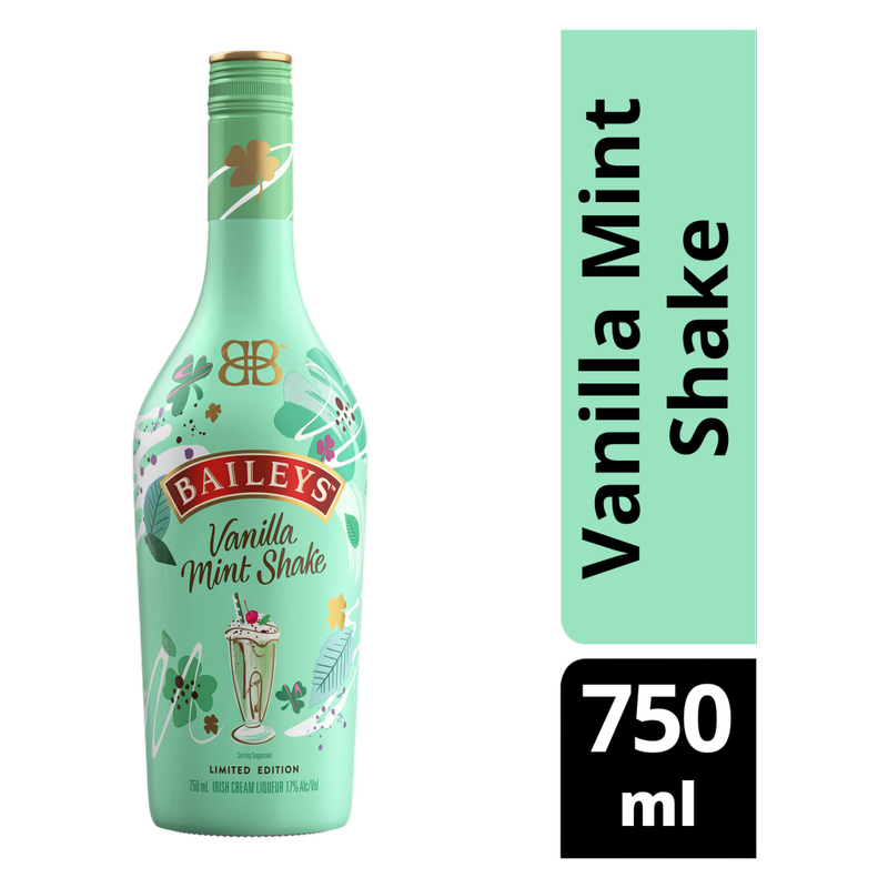 Baileys Vanilla Mint Shake Irish Cream Liqueur 750ml (34 Proof