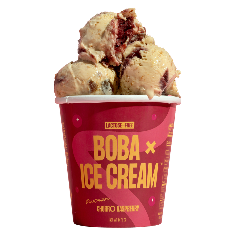 raspberry bugaboo ice cream Boba x Ice Cream Churro Raspberry Pint