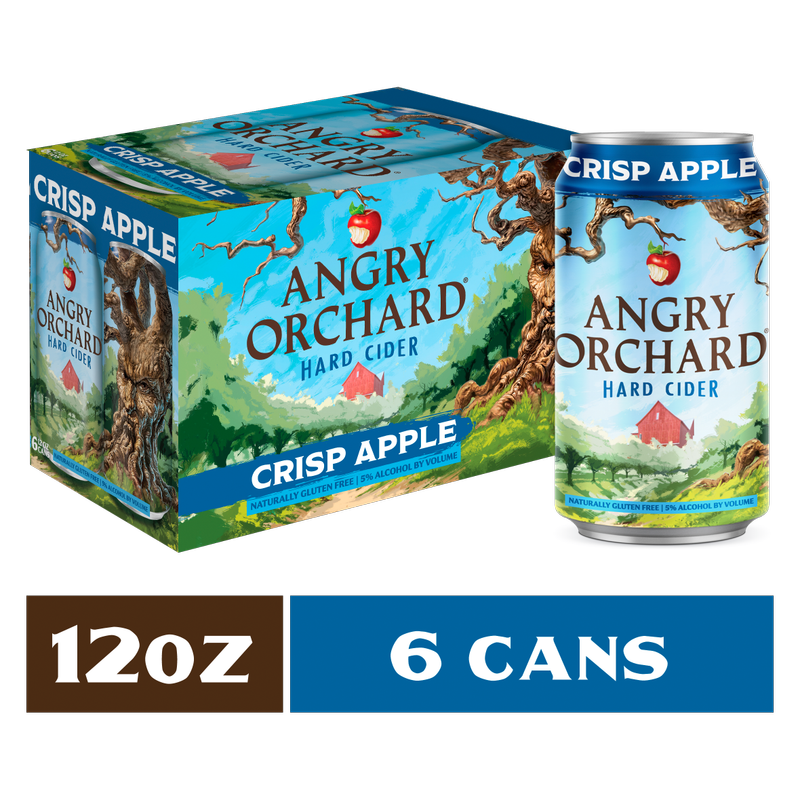 Angry Orchard Crisp Apple Cider 6pk 12oz Can 5% ABV - Angry