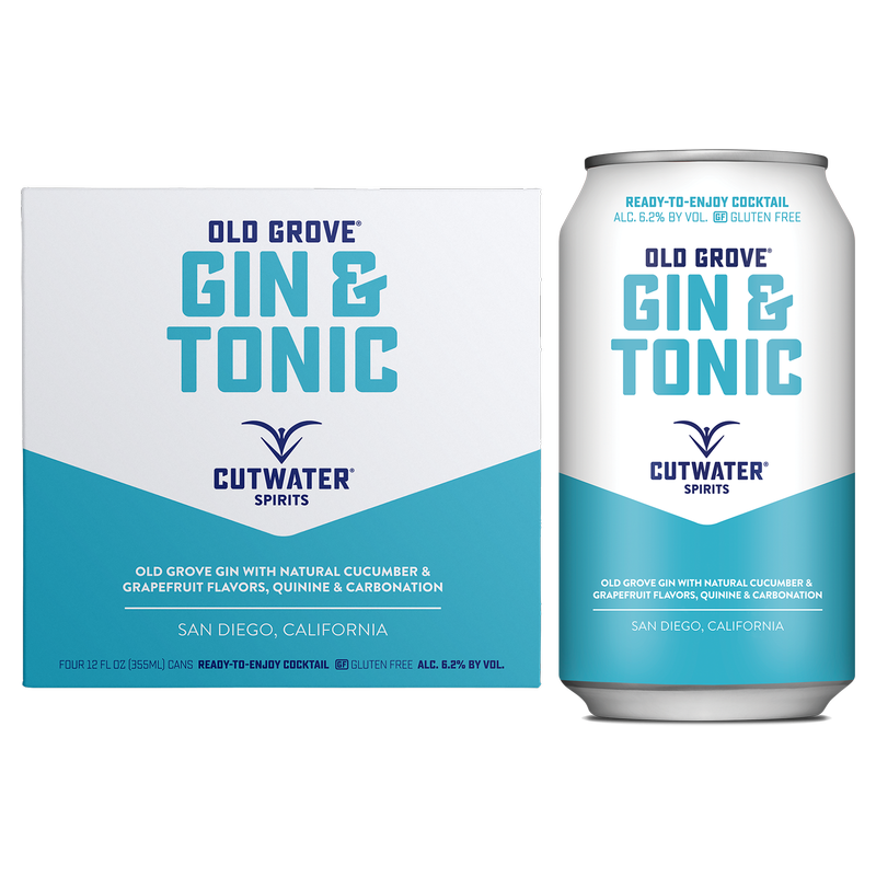 cut water bac Cutwater Gin & Tonic 4pk 12oz Can 6.2% ABV Solvent 15 Common injection & Size:5ml Glass Dropper Bottle
