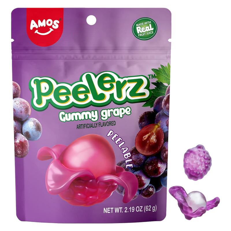 Amos Peelerz Gummy Grape, 6 oz - Amos Peelerz – BevMo!