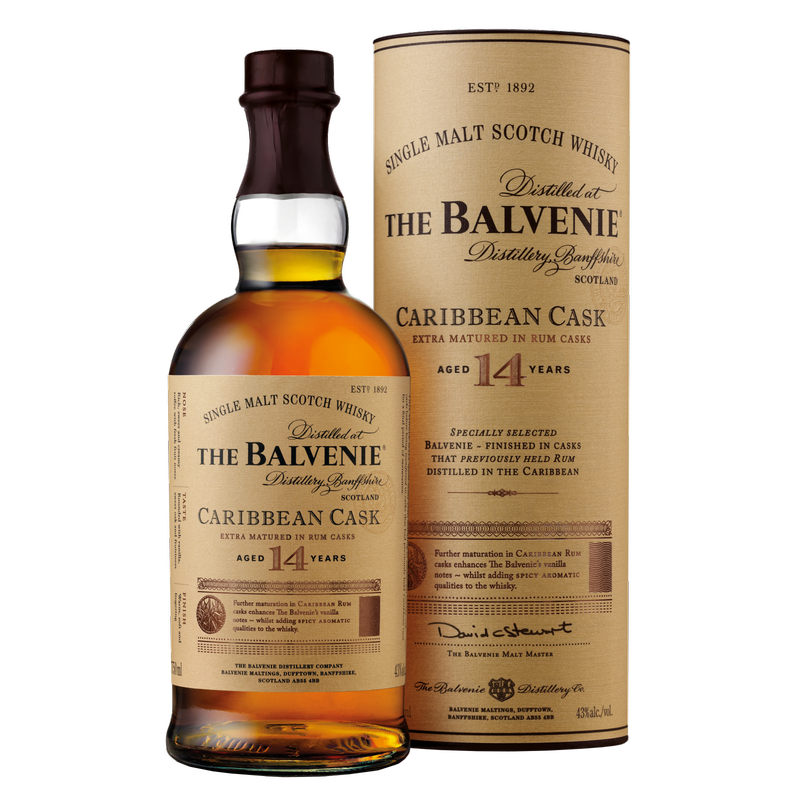 The Balvenie 14 Yr Caribbean Cask 750ml (86 proof) - Balvenie – BevMo!