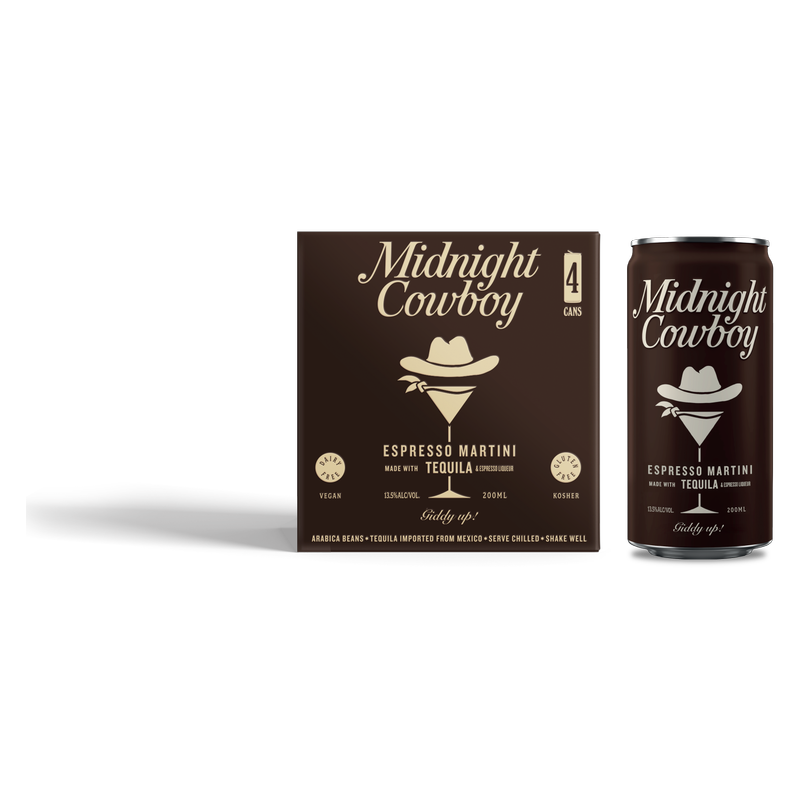 Midnight Cowboy Tequila Espresso Martini 4pk 200ml Can