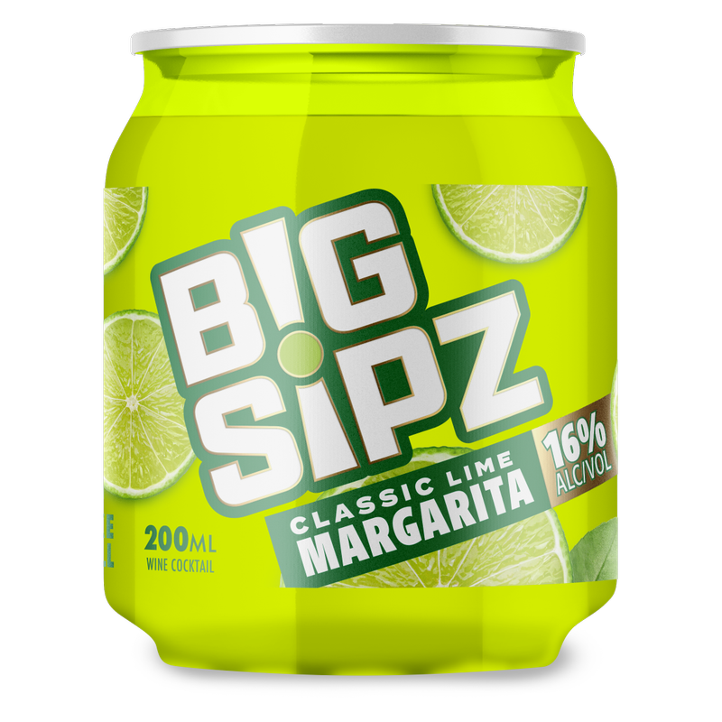 Big Sipz Classic Margarita 200ml 16% ABV - Big Sipz – BevMo!