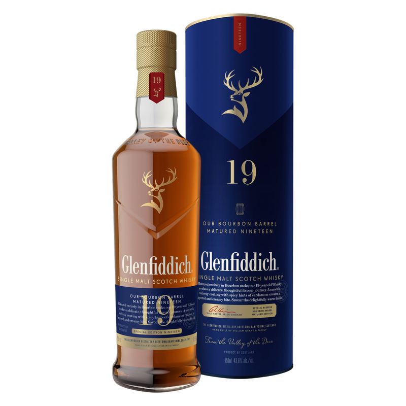 ④Glenfiddich Pure Malt Scotch Whiskey750 Glenfiddich Single Malt Scotch 19 Year 750ml Bottle - Glenfiddich