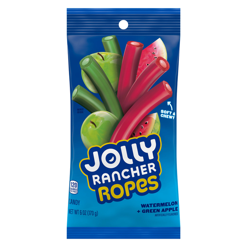 Jolly Rancher Ropes Watermelon & Green Apple, 6 oz - Jolly Rancher