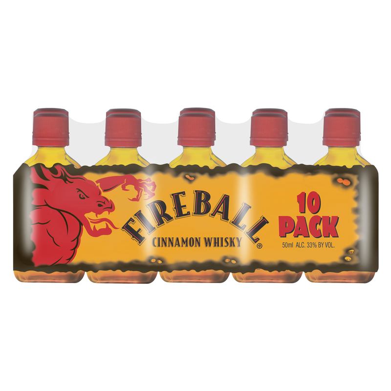 Fireball Hot Cinnamon Blended Whisky 10pk 50ml (66 Proof