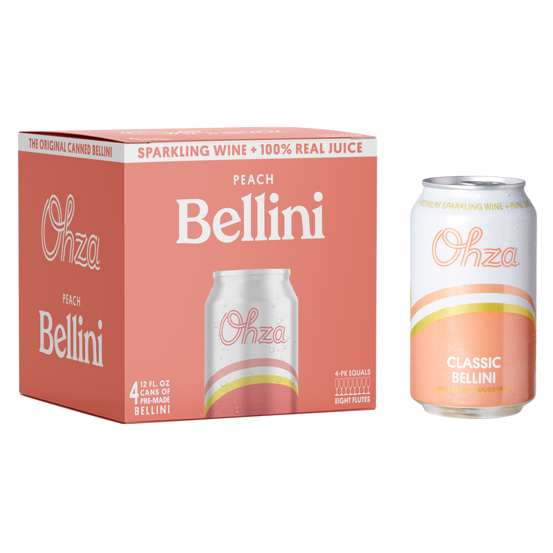 Ohza Classic Bellini 4pk 12oz Can - Ohza – BevMo!
