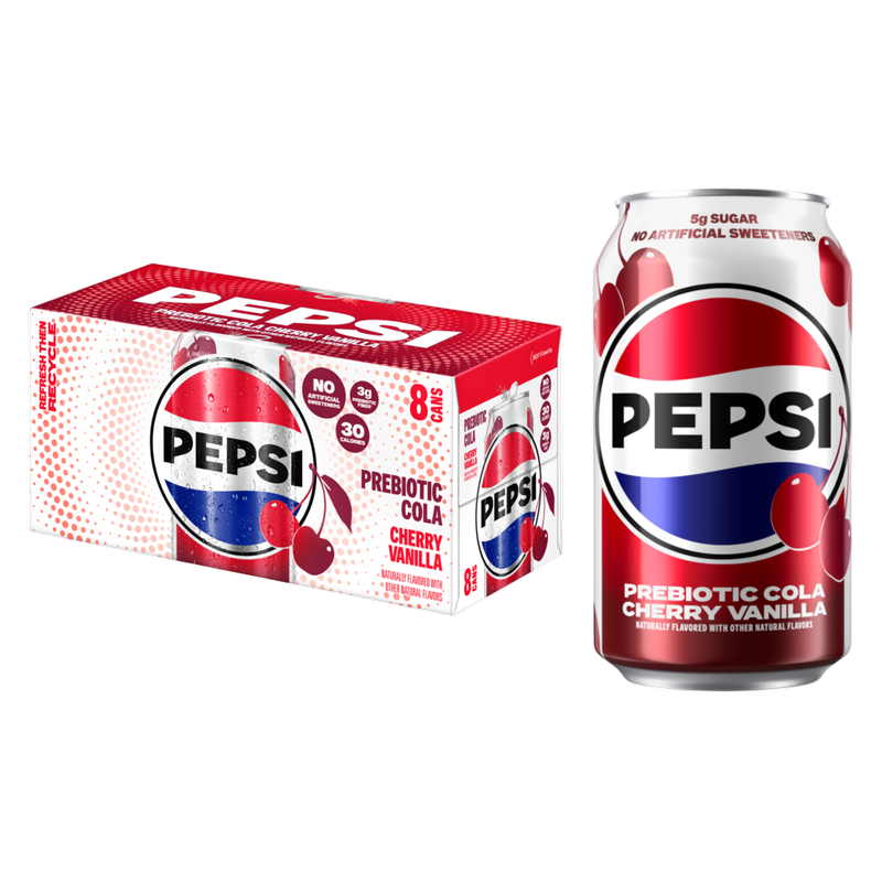 pepsi flavored vape Pepsi Cherry Vanilla Prebiotic Soda (12 fl oz × 8 ct)