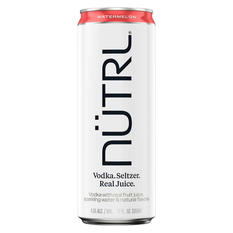 NUTRL Watermelon Vodka Hard Seltzer 12oz Can 4.5% ABV - NUTRL – BevMo!