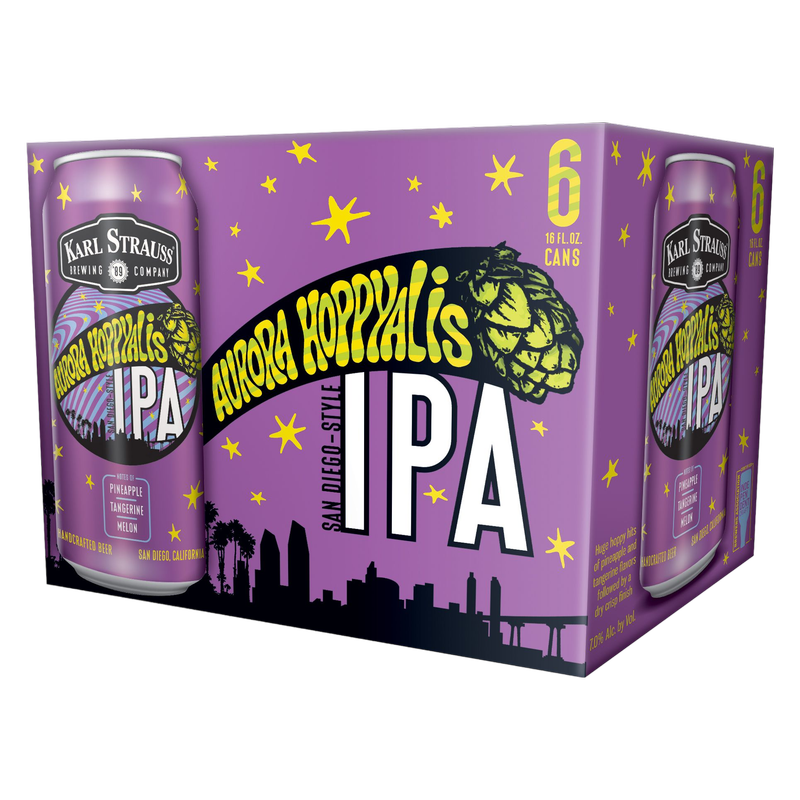 Karl Strauss Brewing Co. Aurora Hoppyalis IPA 6pk 16oz - Karl Karl Strauss Brewing Co. Aurora Hoppyalis IPA 6pk 16oz - Karl