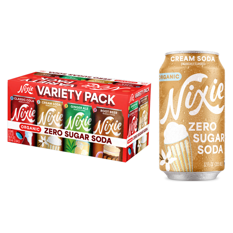 Nixie Organic Zero Sugar Soda Variety Pack 8pk 12oz Can - Nixie