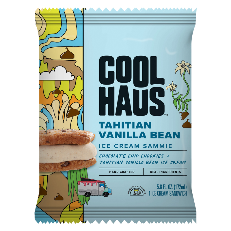 Coolhaus Tahitian Vanilla Bean with Chocolate Chip Cookie