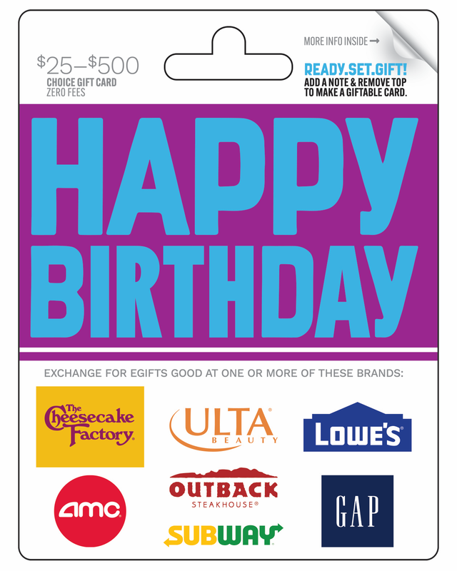 Happy Birthday $25 Gift Card