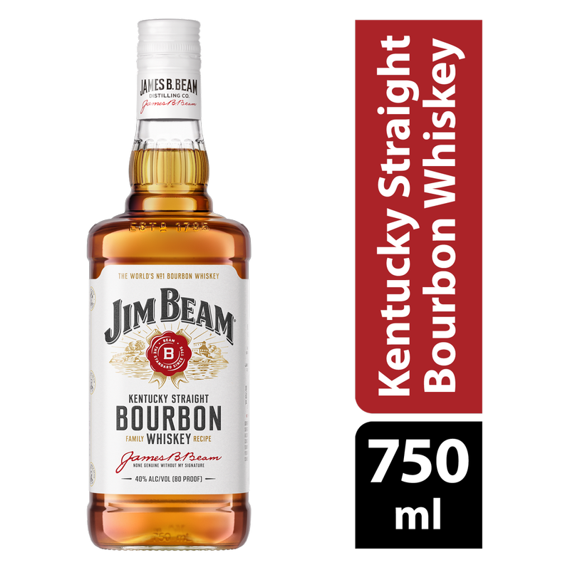 Jim Beam Bourbon Whiskey 750ml (80 Proof) - Jim Beam – BevMo!