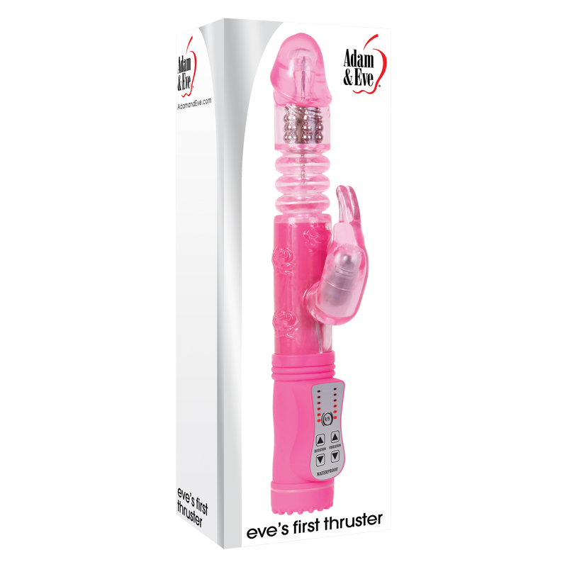 Adam Eve Toys Eve s First Thruster Rabbit Vibrator Pink BevMo