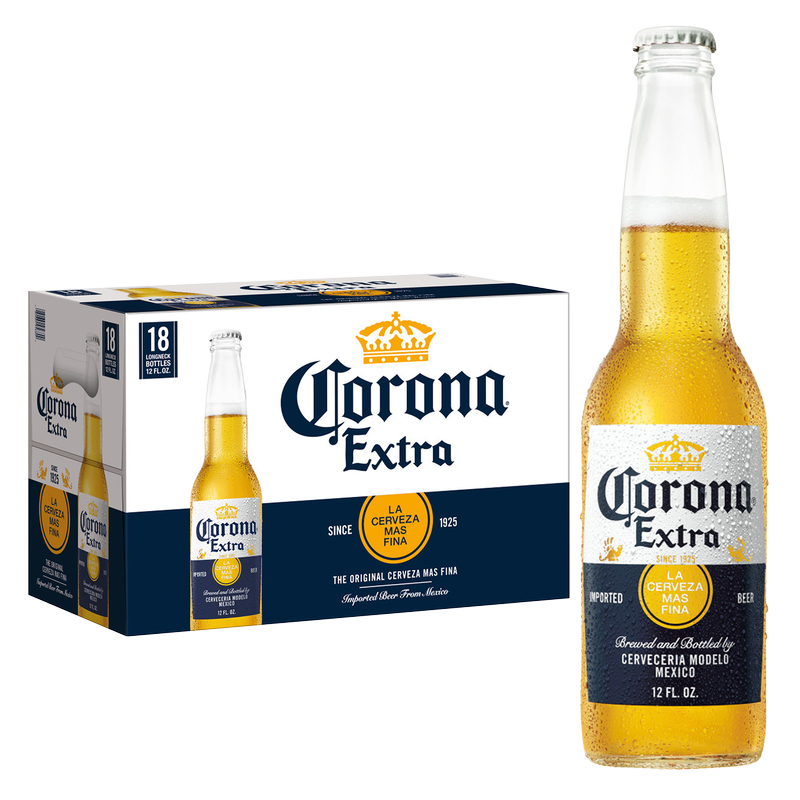Corona Extra 18pk 12oz Btl 4.6% ABV - Corona Extra – BevMo!
