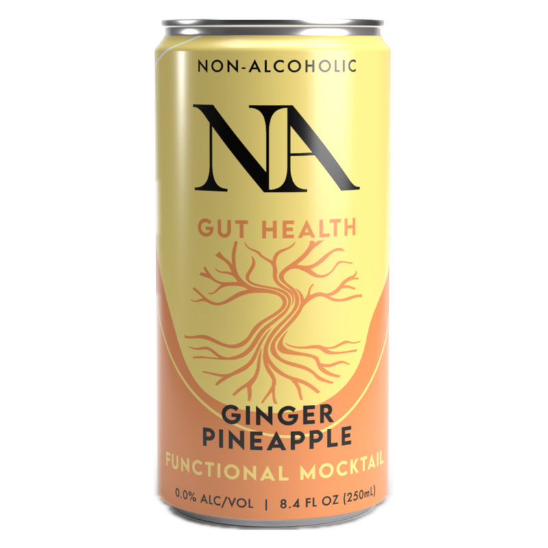 NA Gut Health Ginger Pineapple 8.4oz Can - The NA Beverage Company