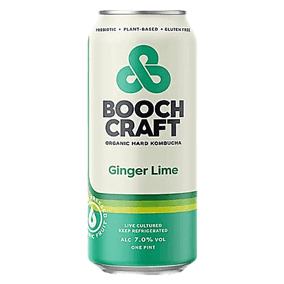 Boochcraft Kombucha Ginger Lime Single 16oz Can - Boochcraft – BevMo!