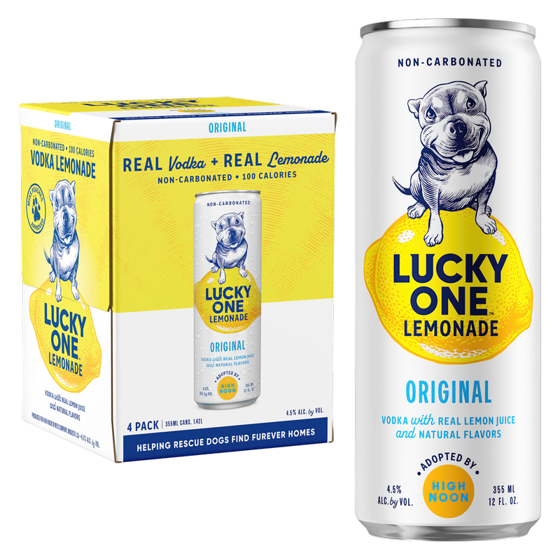 Lucky One Lemonade 4pk 12oz Can - Lucky One – BevMo!