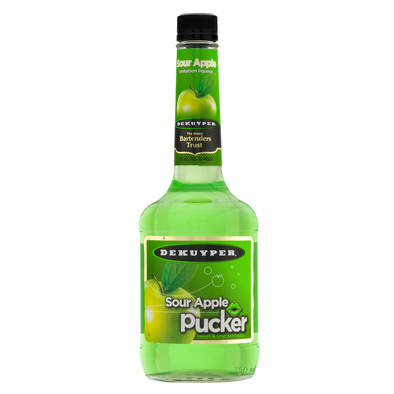 DeKuyper Sour Apple Pucker Schnapps 750 ml - DeKuyper – BevMo!