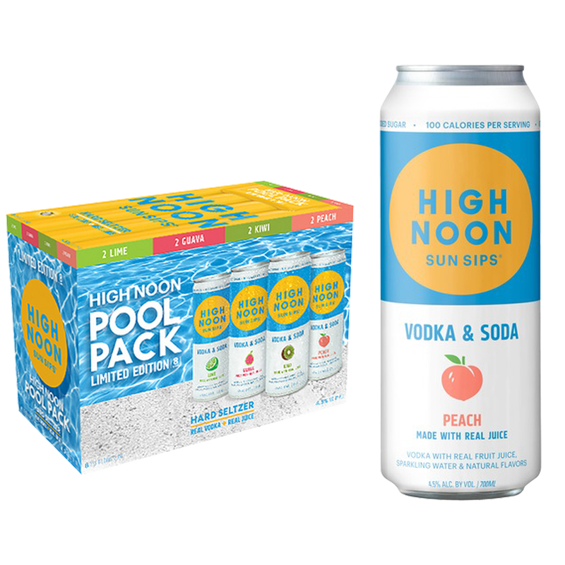 High Noon Variety Pool Pack 8pk 12oz Can 4.5% ABV - High Noon – BevMo!