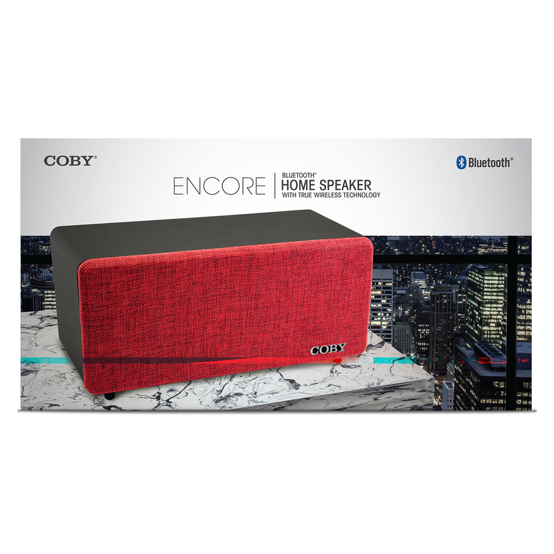 Coby Bluetooth Home Speaker Red & Black