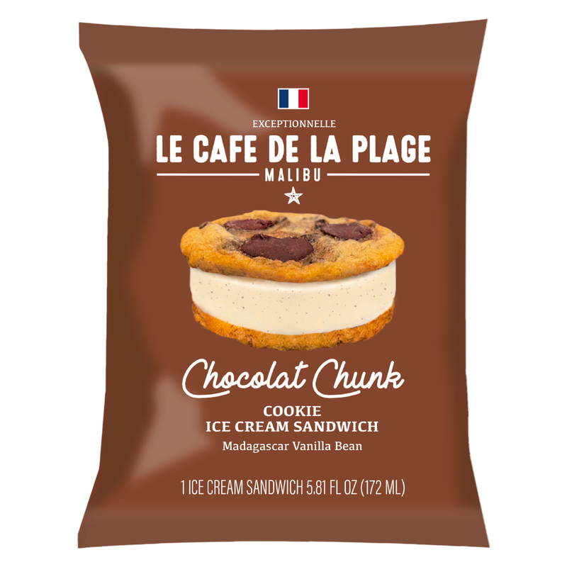 Le Cafe De La Plage Chocolat Cookie Ice Cream Sandwich 5.81oz - LE