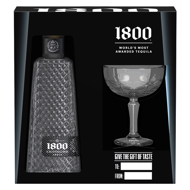 1800 Cristalino Gift Set 750ml (80 Proof) - 1800 – BevMo! 1800 Cristalino Gift Set 750ml (80 Proof) - 1800 – BevMo!