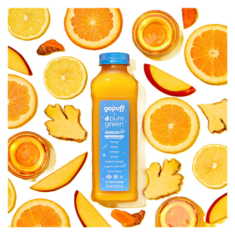 Gopuff x Pure Green Immunity Juice Refresher 16 oz