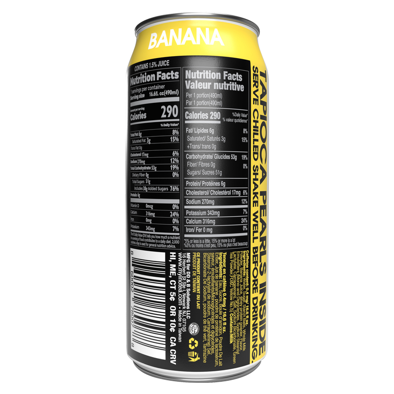 INOTEA - Banana Bubble Tea 16.6oz can