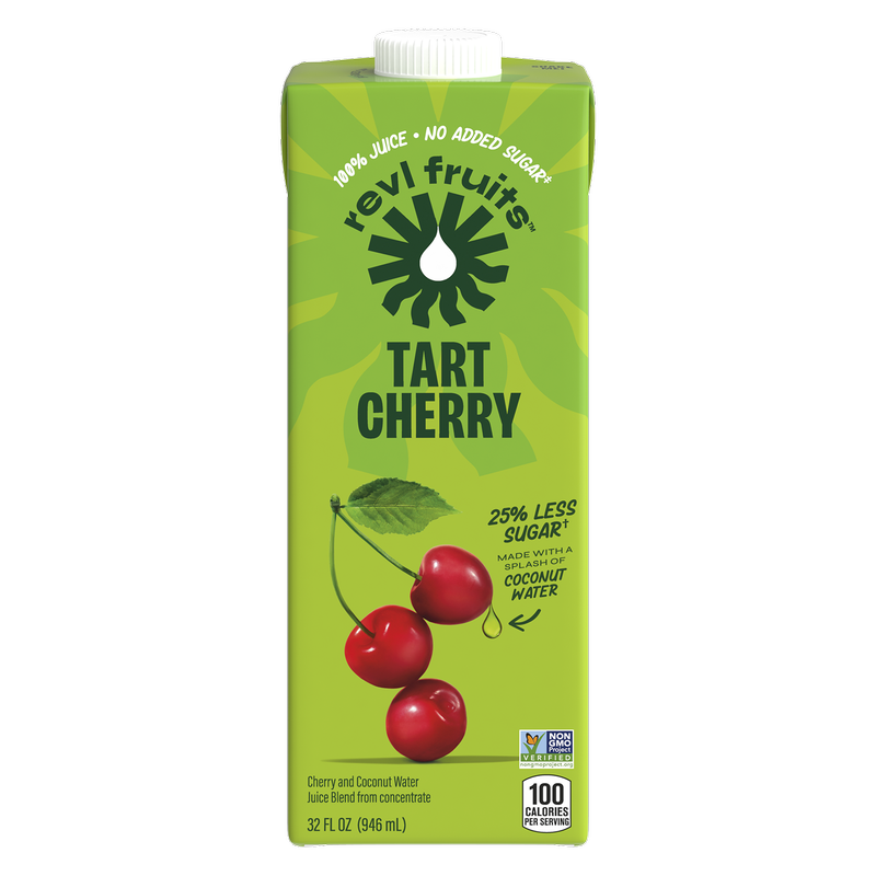 REVL Fruits 100% Tart Cherry Juice 32oz Carton - REVL Fruits – BevMo!